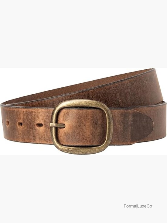 Genuine Full Grain Leather Belt for Jeans - 1.25 inch - Classic Style main image 5